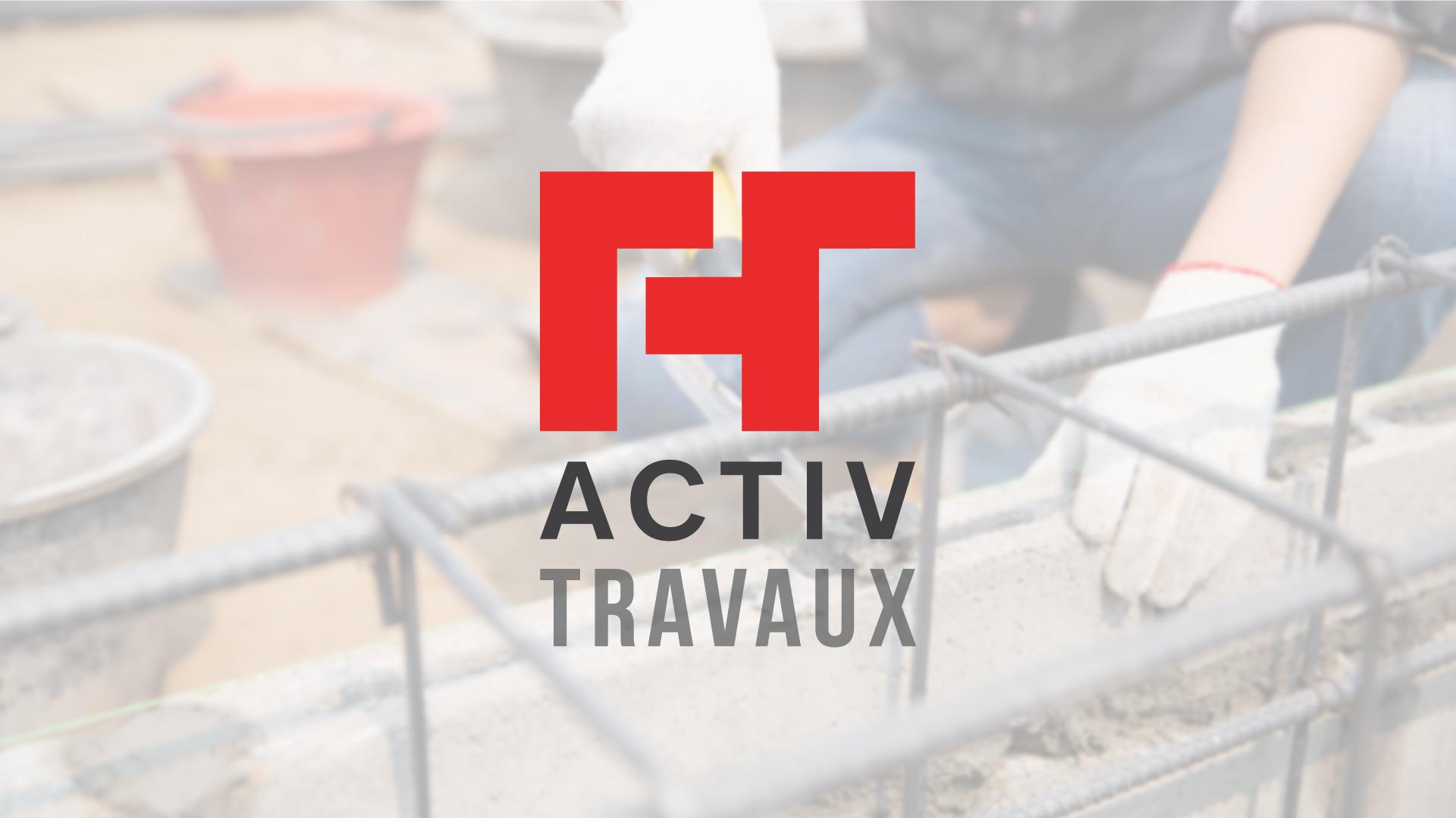 Présentation du Logo Activ Travaux - map-concepts Agence Communication de Tanger